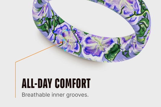 September Morning Glory Purple Thin Ring