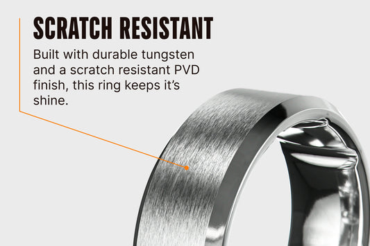 Groove Ring® Tungsten - Platinum