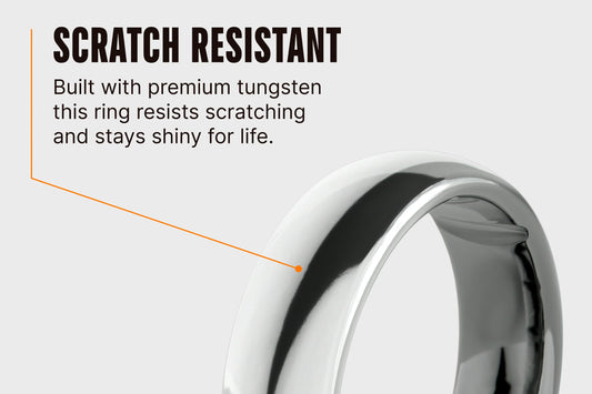 Groove Ring® Tungsten 6mm - Platinum
