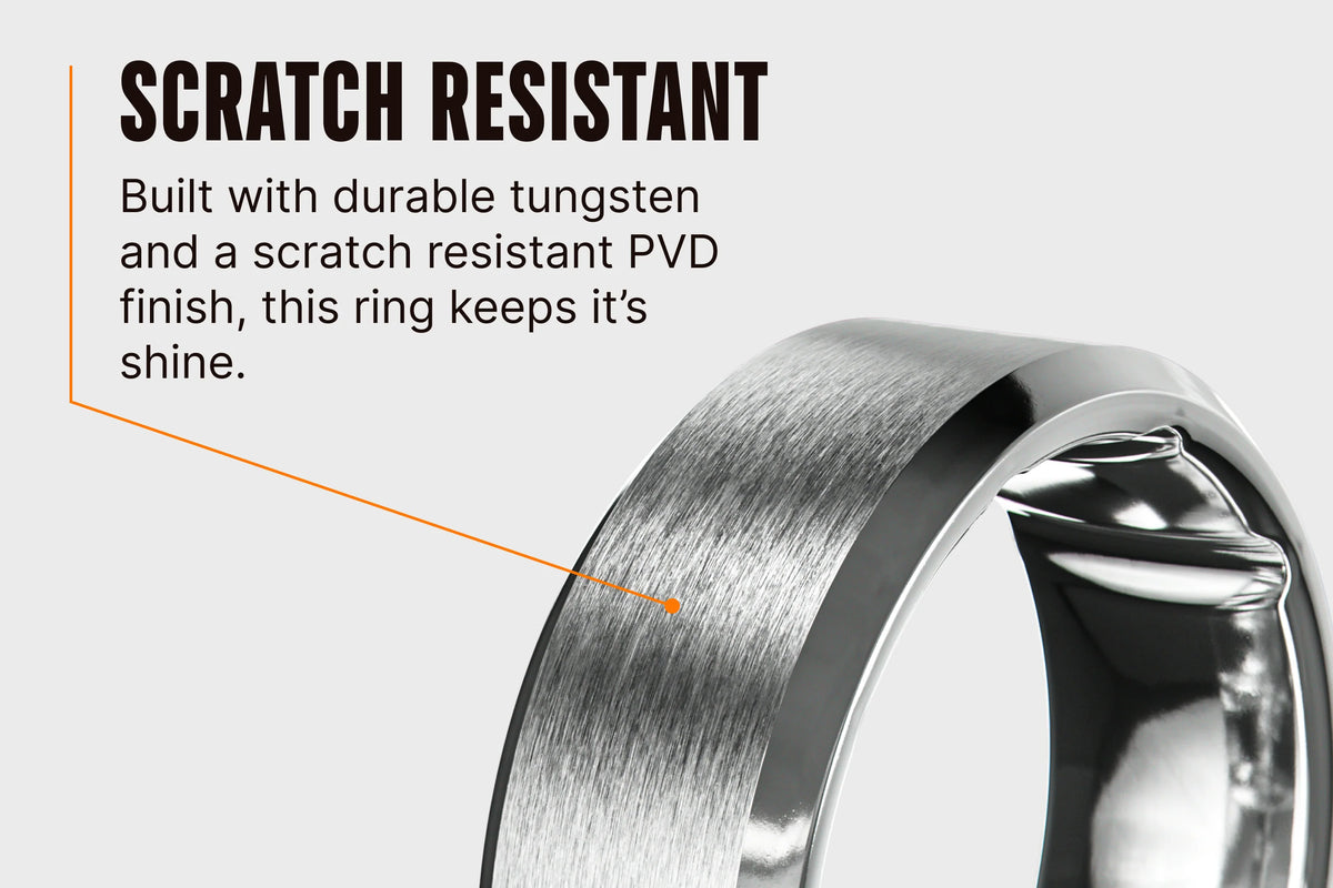Groove Ring® Tungsten - Platinum