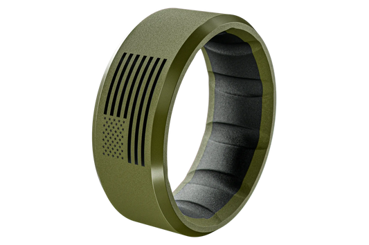 Groove Alpha Hero Flag Ring - Olive
