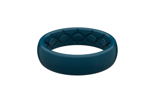 Satin Dark Ocean Thin Ring