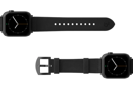 Vulcan Obsidian - Black Apple Leather Watch Band