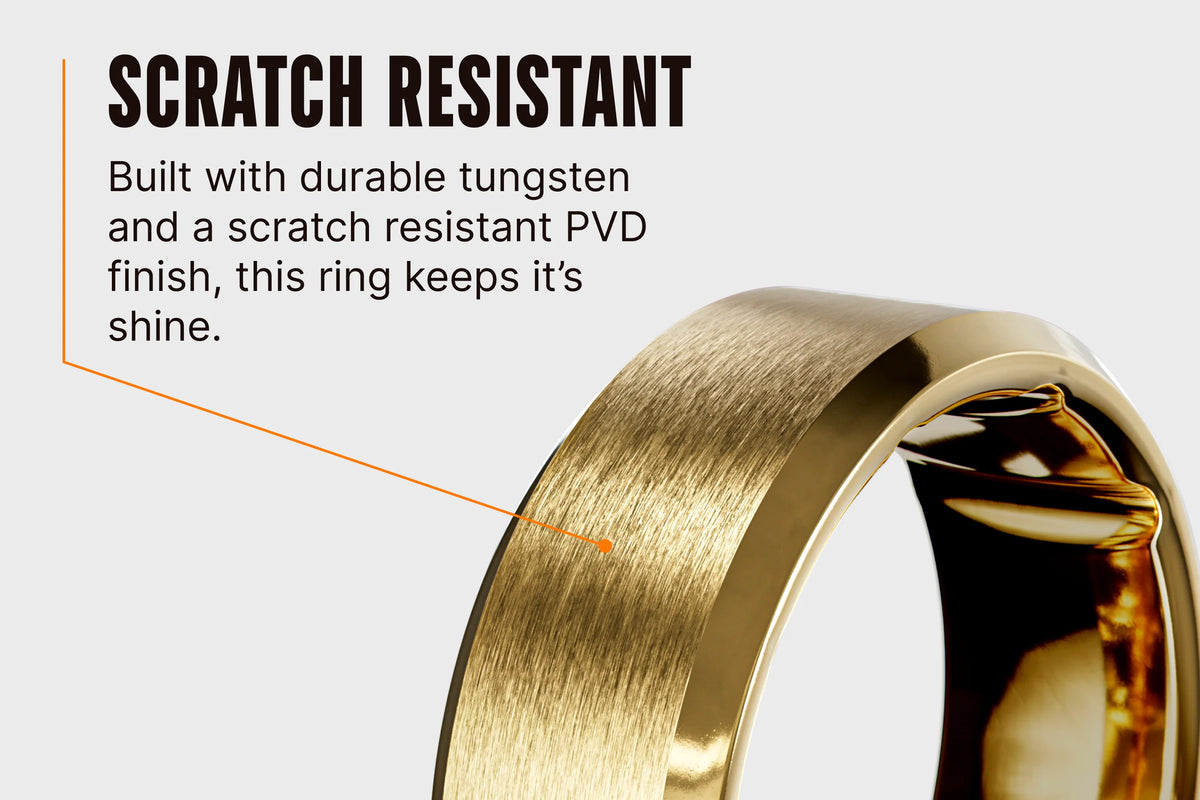 Groove Ring® Tungsten - 24k Gold
